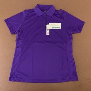 Extreme Ladies Size Medium Campus Purple Silk Luster Jersey Polo 75106 NWT